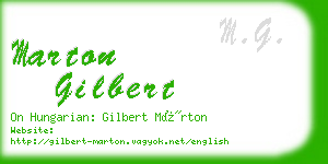 marton gilbert business card